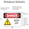 Signmission Keep Off, 10 in W x Rectangle, Vinyl Decal OS-2PACK-DS-D-710-L-1395 - alternate 8